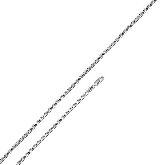 Silver 925 High Polished Rope Chain 1.7mm 22 inches